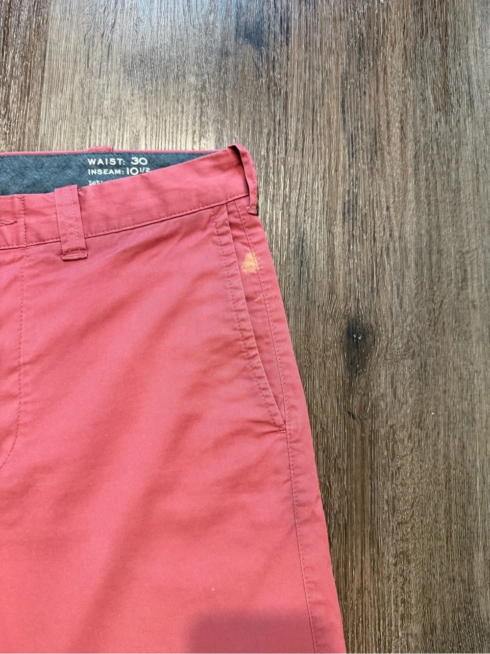 J.Crew Stretch Chino Shorts Men’s 30 Coral Pink red 10” Inseam Lightweight